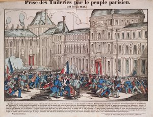 Tuileriák elvétele a párizsi nép által, 1848. február 24 alkotó: French School