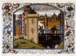 Tanguy du Chatel félelem nélkül meggyilkolja Jeant a Montereau-hídnál alkotó: French School