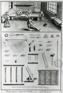 Tanners, Denis Diderot (1713-84) Művészetek és mesterségek leírásaiból, 1770 körül (fekete-fehér fotó) alkotó: French School