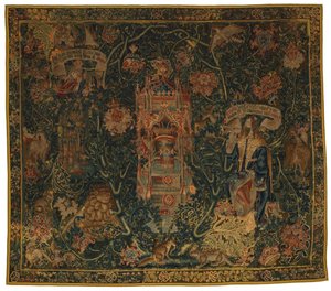 Tapestry, God The Father Appearing to Moses (one of set of six Sibyls comprising 46.134 to 46.139) called the 