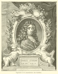 Gobelins gyár gobelinje (metszet) alkotó: French School