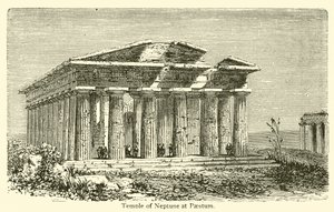 Neptunusz temploma Paestumban (metszet) alkotó: French School