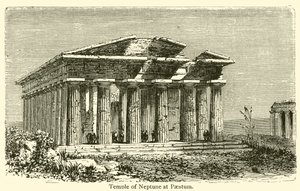 Neptunusz temploma Paestumban (metszet) alkotó: French School