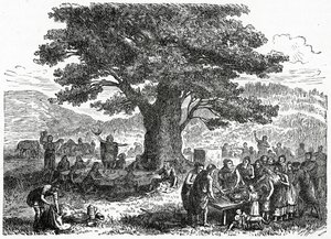 Teutonok nyaralni, 1882 körül (fametszet) alkotó: French School