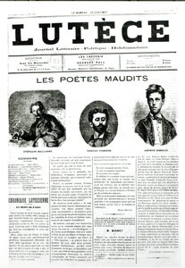 Az elátkozott költők, a Lutece című újság címlapja, 1884