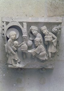 A Mágusok imádása, eredeti fővárosa a katedrális hajójából alkotó: French School