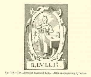 Az alkimista Raymond Lulli (metszet) alkotó: French School