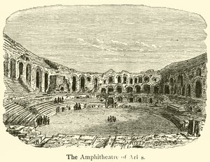 Az arles-i amfiteátrum (metszet) alkotó: French School