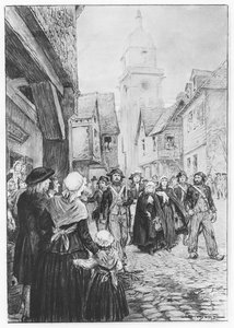Lucile de Chateaubriand letartóztatása (litho) alkotó: French School