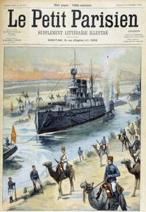A balti osztag átkel a Szuezi-csatornán - a "" A kis párizsi" című filmben 1904.11.12. alkotó: French School