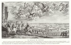 A fontenoyi csata, az osztrák örökösödési háború, 1745 alkotó: French School
