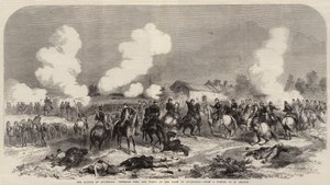 Solferinói csata, Niel és Vinoy tábornokok Quagliara farmján (metszet) alkotó: French School