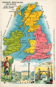 A Brit-szigetek (chromolitho) alkotó: French School