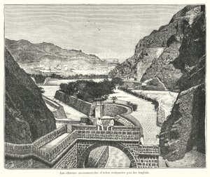 Tawila ciszternái, Aden, britek restaurálták (metszet) alkotó: French School