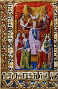 A Szűz megkoronázása a Szentháromság által, 1500 körül alkotó: French School