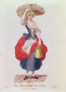 A krém eladó (színes gravírozás) alkotó: French School