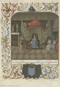 A Dauphin hírt kapott VI. Károly haláláról alkotó: French School