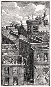 "Az ördög két pálcán", 1787 körül alkotó: French School