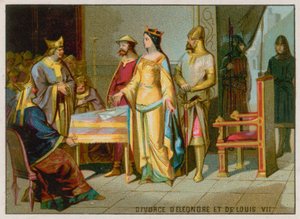 Aquitániai Eleanor és VII. Lajos válása alkotó: French School