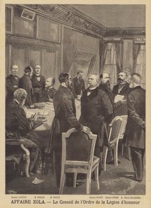 Emile Zola rágalmazási ügye – A Légió Rendjének Tanácsa dHonneur alkotó: French School