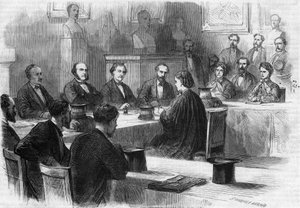 Az angol Elizabeth Garrett Anderson (1836-1917) 1870-ben mutatta be ezeket a párizsi orvosi kar zsűrije előtt. Ő lett az első női orvos. Godefroy Durand metszet a „" The Illustrous World" 689. számában, június 25. alkotó: French School