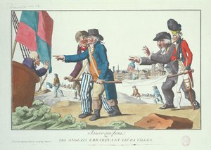 Az angolok beszállnak városaikba, 1803. november alkotó: French School