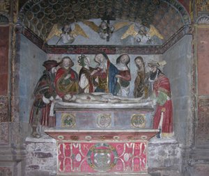 A síremlék, 1523 körül (festett kő) alkotó: French School