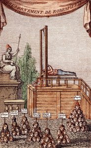 Robespierre kivégzése 1794. július 28-án alkotó: French School