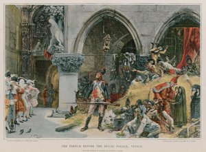 A franciák a hercegi palota előtt alkotó: French School