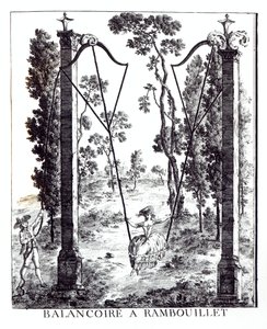A Rambouillet-i kerti hinta, George Louis le Rouge Details des Nouveaux Jardins a la Mode című művéből, 1775-78. alkotó: French School