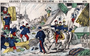 A toulouse-i nagy árvizek június 23-án alkotó: French School