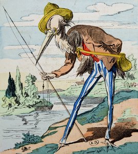 A gém, a Fables de la Fontaine-ből alkotó: French School