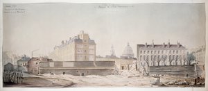 A lyuk a Rue Monge-on, a Navarrai Főiskola és a Párizsi Műszaki Iskola, 1870 alkotó: French School