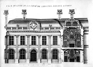 A Hotel dAvaux, rue du Temple, Párizs alkotó: French School