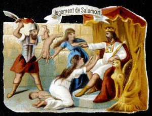 Salamon ítélete - Chromo., 19. század vége alkotó: French School