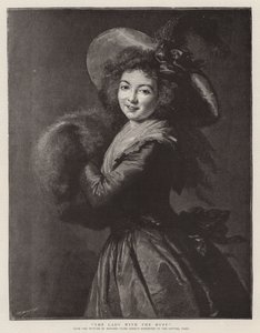 The Lady with the Muff (metszet) alkotó: French School