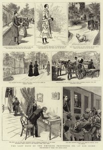 III. Frigyes császár utolsó napjai San Remóban (metszet) alkotó: French School