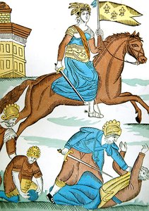 Az orléansi szobalány, 1820 körül (színes litó) alkotó: French School
