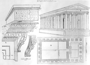 A Maison Carree, az 1560-ban megjelent Jean Poldo dAlbenas által készített Discours historial de lantique et illustre cite de Nismes illusztrációja alkotó: French School