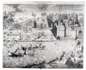 A hugenották mészárlása Toursban 1562-ben alkotó: French School