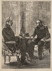 Napóleon és a porosz király találkozása, 1870. szeptember, Cassells illusztrációja: A Franciaország és Németország közötti háború története, 1870-1871 alkotó: French School
