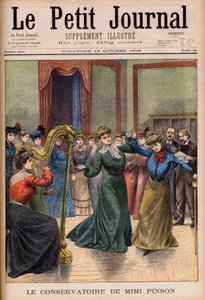 A Mimi Pinson zene- és tánciskola. Mimi Pinson konzervatóriuma. Illusztráció a Le petit Journal számára alkotó: French School