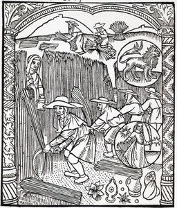 Augusztus hónapja, a pásztorok naptárából, 1496 alkotó: French School