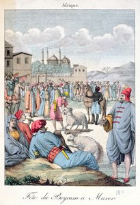 A muszlim Eid-el-Kabir fesztivál Marokkóban, 1811 alkotó: French School