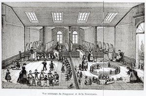 The Nursery in the Familistery of Guise, a Solutions Socialestől, Jean-Baptiste Andre Godin (1817-88), Párizs, 1871 alkotó: French School