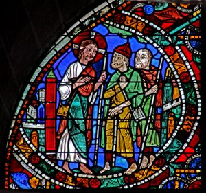 A Passió ablaka: Feltámadás ciklusa - Emmaus - út (w51) alkotó: French School