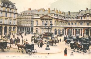 A Place du Palais Royal Párizsban, 1910 alkotó: French School