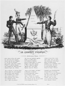 A lengyel eskü, a lengyel lándzsás éneke, 1830 körül alkotó: French School