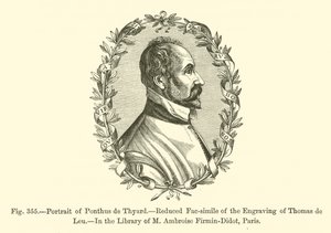 Pontus de Tyard portréja (metszet) alkotó: French School