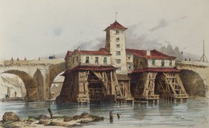 A Pont Notre Dame szivattyúja, 1836 alkotó: French School